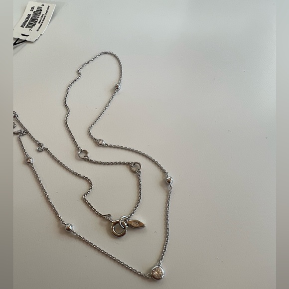 Fossil Glitz Sterling Silver Necklace Brand New - Picture 5 of 6